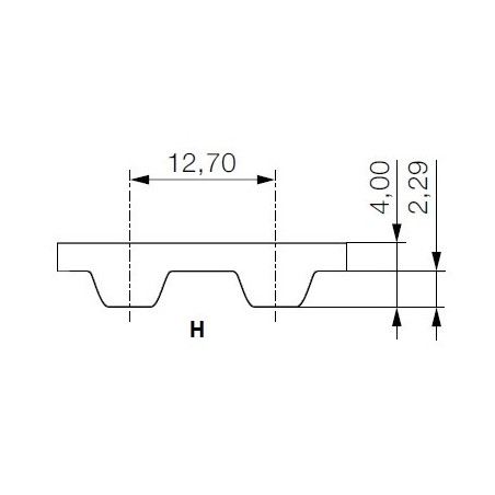 Pas zębaty 440-H-075 z88