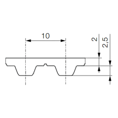 Pas zębaty 50-T10-260 z26