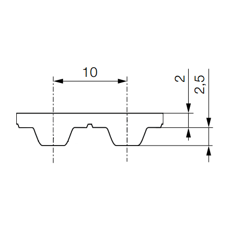 Pas zębaty 50-T10-410 z41