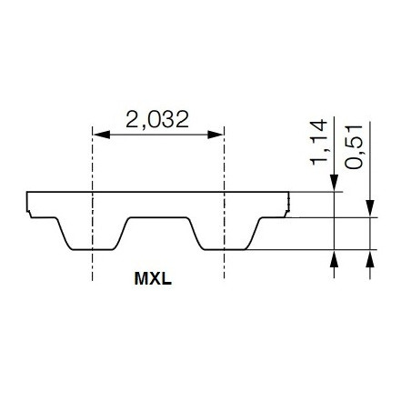 Pas zębaty 472-MXL-025 z59