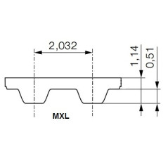 Pas zębaty 704-MXL-019 z88