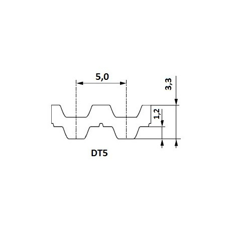 Pas zębaty 16-DT5-300 z60