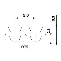 Pas zębaty 25-DT5-400 z80