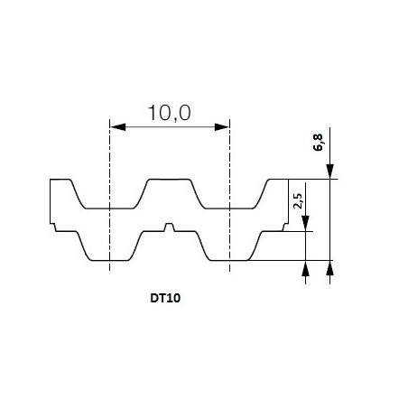 Pas zębaty 16-DT10-1100 z110