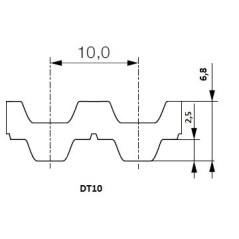Pas zębaty 16-DT10-720 z72