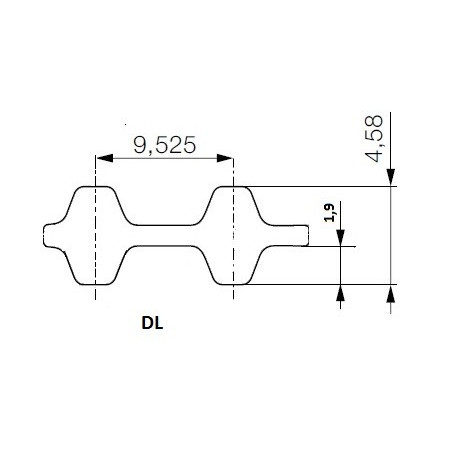 Pas zębaty 210-DL-075 z56