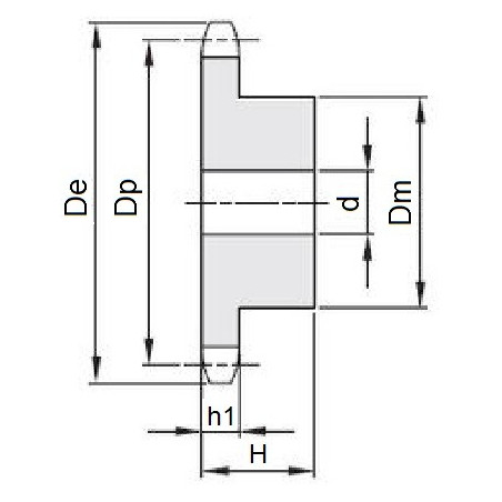 Koło łańcuchowe 04-1-z11 (6x2,8mm)