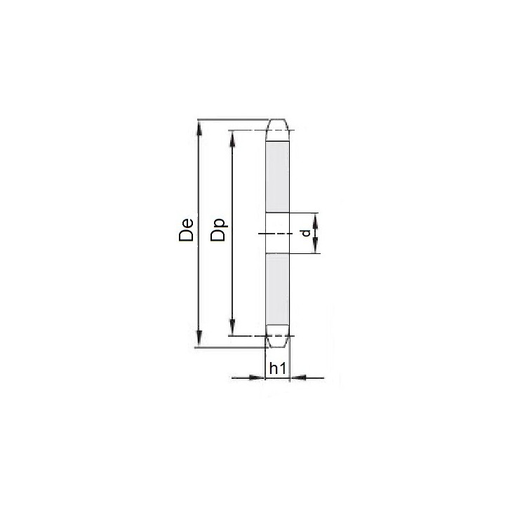 Koło łańcuchowe bez piasty 04-1-z110 (6x2,8mm)