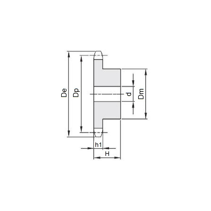 Koło łańcuchowe 04-1-z22 (6x2,8mm)