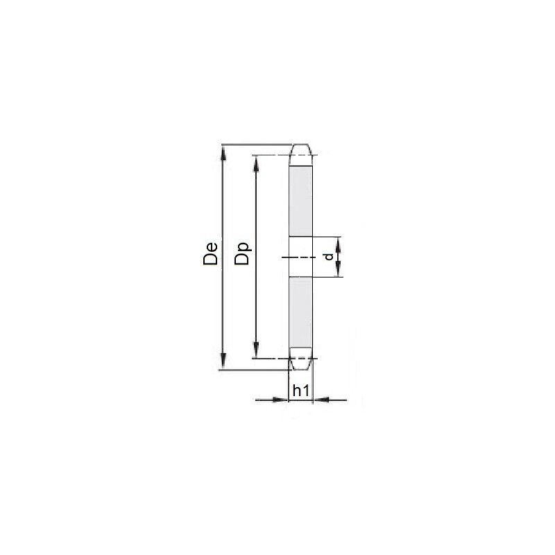 Koło łańcuchowe bez piasty 05B-1-z18 (8x3mm)