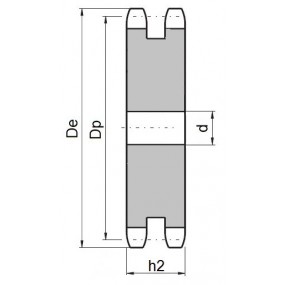 Koło łańcuchowe bez piasty 05B-2-z125 (8x3mm)