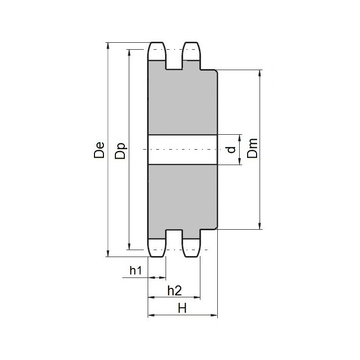 Koło łańcuchowe 05B-2-z16 (8x3mm)