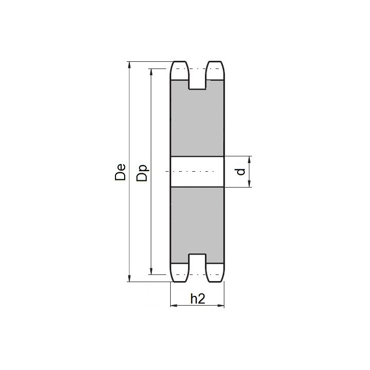 Koło łańcuchowe bez piasty 05B-2-z19 (8x3mm)