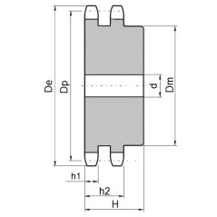 Koło łańcuchowe 05B-2-z20 (8x3mm)