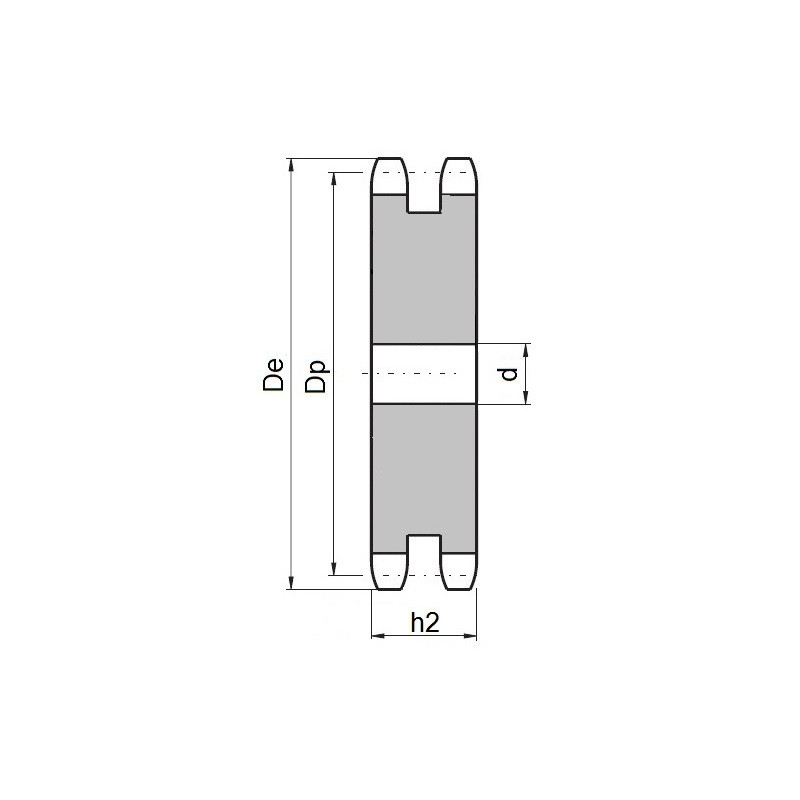 Koło łańcuchowe bez piasty 05B-2-z66 (8x3mm)