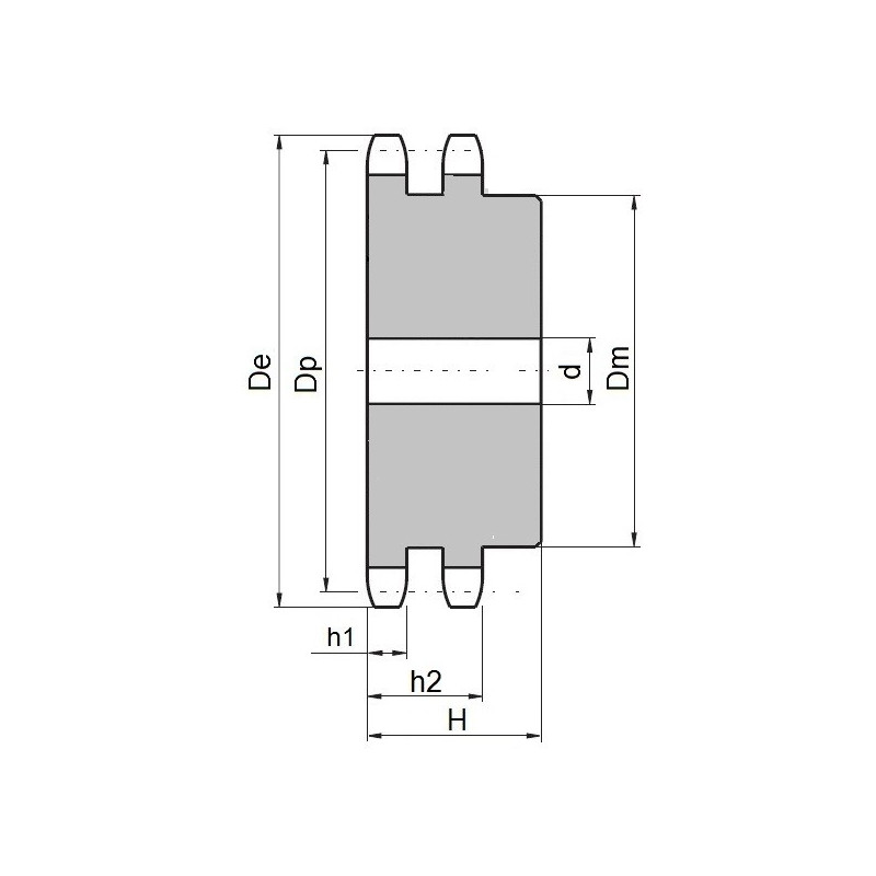 Koło łańcuchowe 06B-2-z23 (3/8)