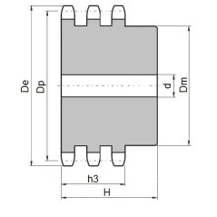 Koło łańcuchowe 06B-3-z14 (3/8)