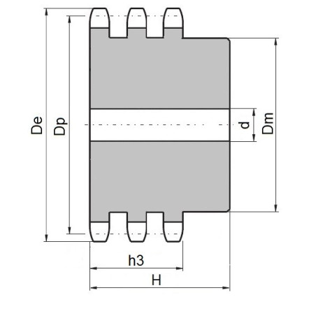 Koło łańcuchowe 06B-3-z19 (3/8)