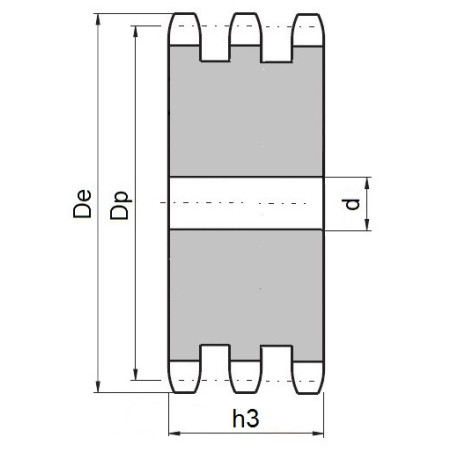 Koło łańcuchowe bez piasty 06B-3-z25 (3/8)