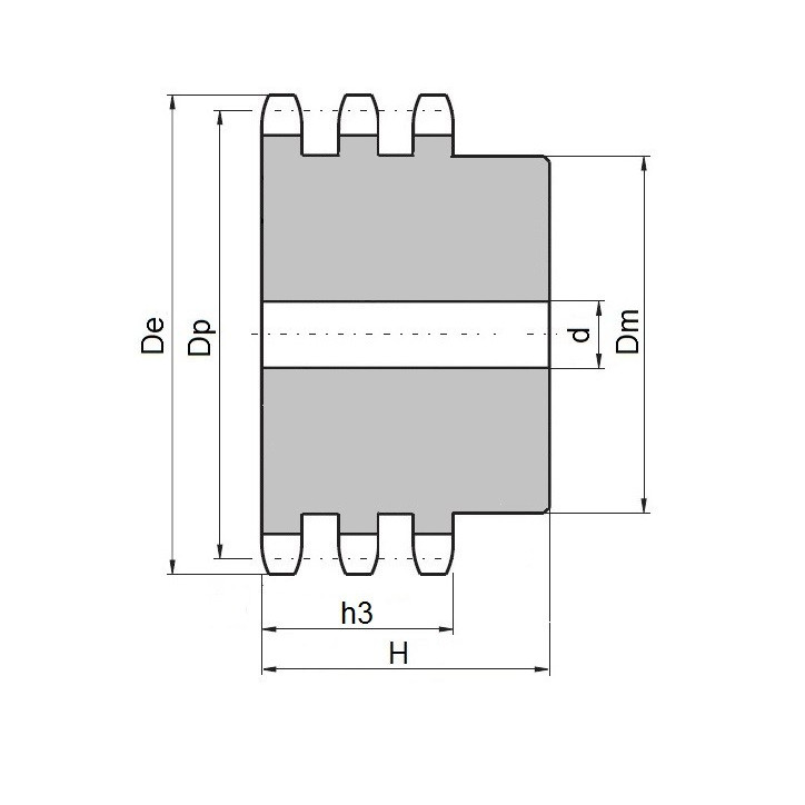 Koło łańcuchowe 06B-3-z30 (3/8)