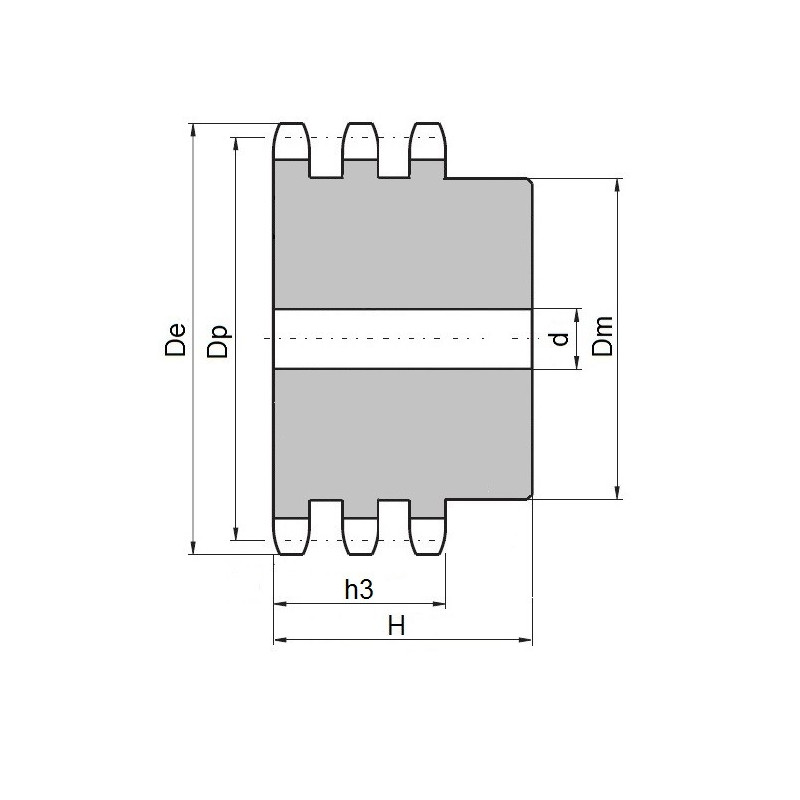 Koło łańcuchowe 12B-3-z20 (3/4)