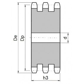 Koło łańcuchowe bez piasty 16B-3-z35 (1”)