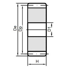 Koło modułowe bez piasty M1,5-z95