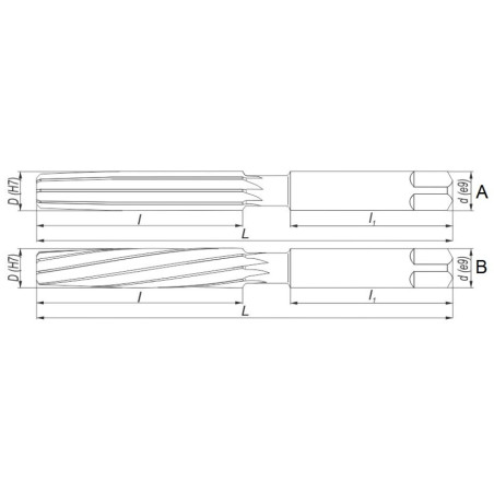 Rozwiertak  DIN 208-A 15 HSS-E