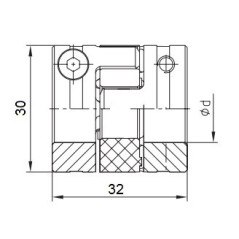 Piasta kłowa ROTEX GS14 fi8 wyk. 1.1