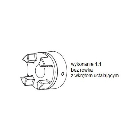 Piasta kłowa ROTEX GS14 fi14 wyk. 1.1