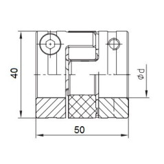 Piasta kłowa ROTEX GS19 fi8 wyk. 2.5