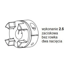 Piasta kłowa ROTEX GS19 fi15 wyk. 2.5