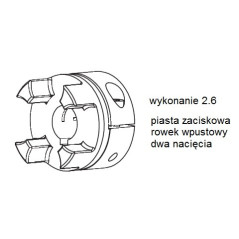 Piasta kłowa ROTEX GS19 fi15 wyk. 2.6