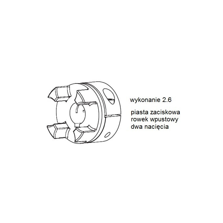 Piasta kłowa ROTEX GS24 fi16 wyk. 2.6