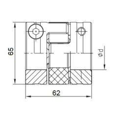 Piasta kłowa ROTEX GS28 fi19 wyk. 2.5