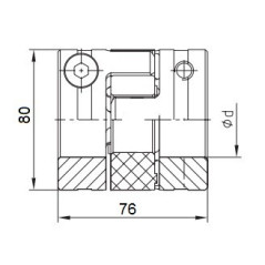 Piasta kłowa ROTEX GS38 fi25 wyk. 2.6