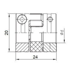 Piasta kłowa ROTEX GS9 fi8 wyk. 1.1