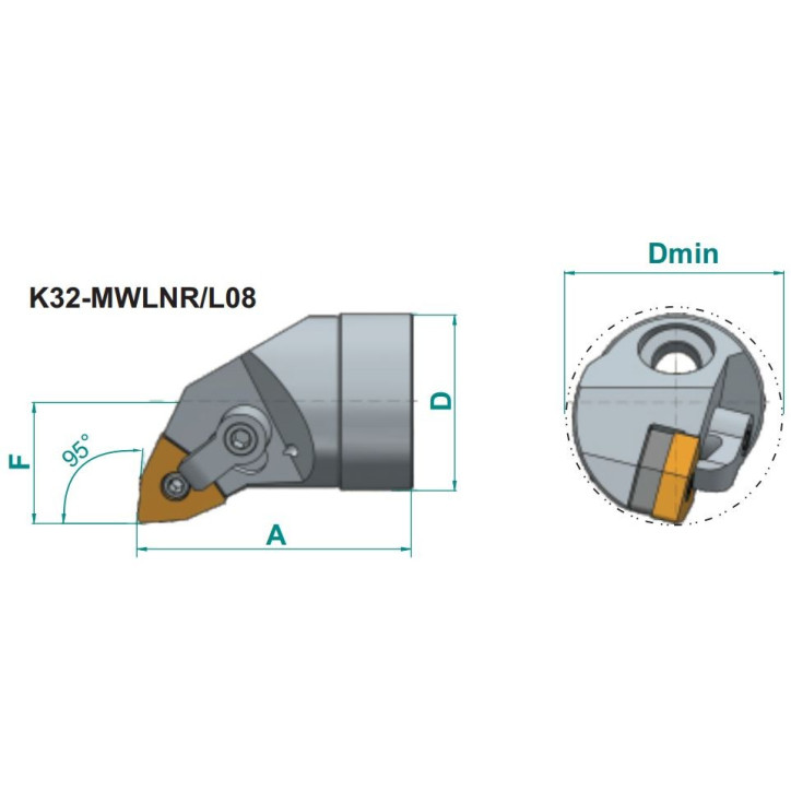 GŁOWICA WYTACZAKA K25-MWLNR08