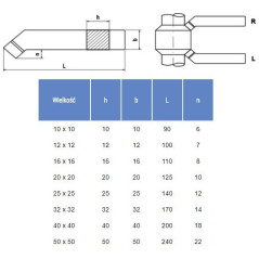 NÓŻ TOKARSKI ISO2L 0808 P10