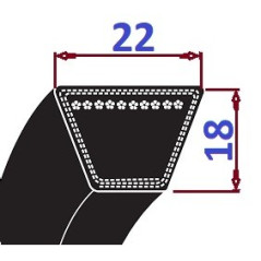 Pas klinowy SPC 2240 LpRP OPTIBELT