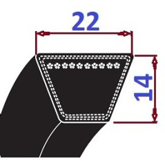 Pas klinowy C 1295 Li1353Lp OPTIBELT