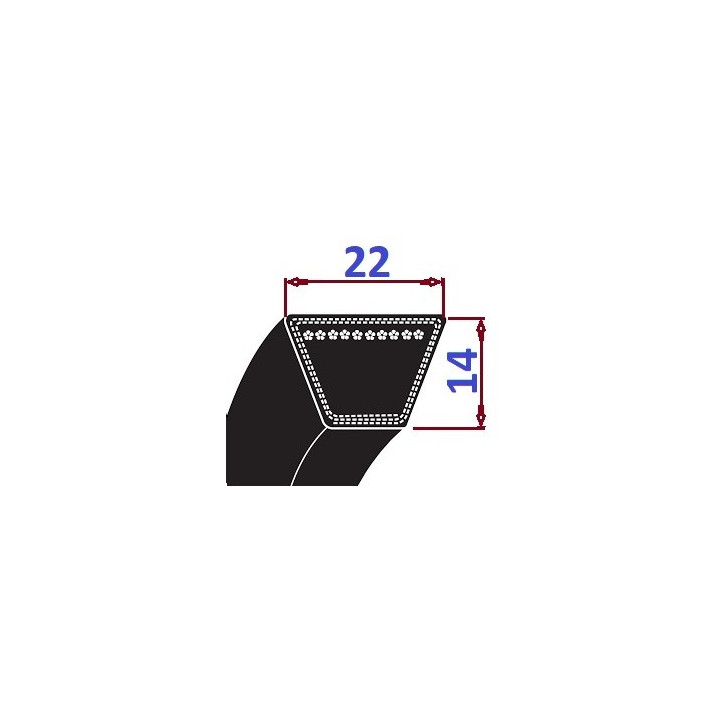 Pas klinowy C 1375 Li1433Lp OPTIBELT