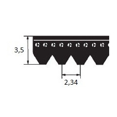 Pas klinowy wielorowkowy 3 PJ 215 PU