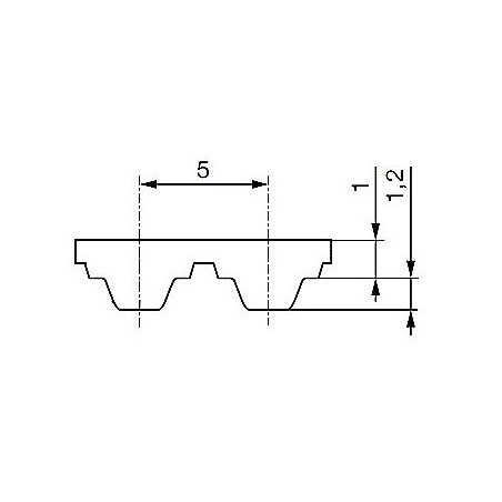 Pas zębaty 16-T5-1160 z232