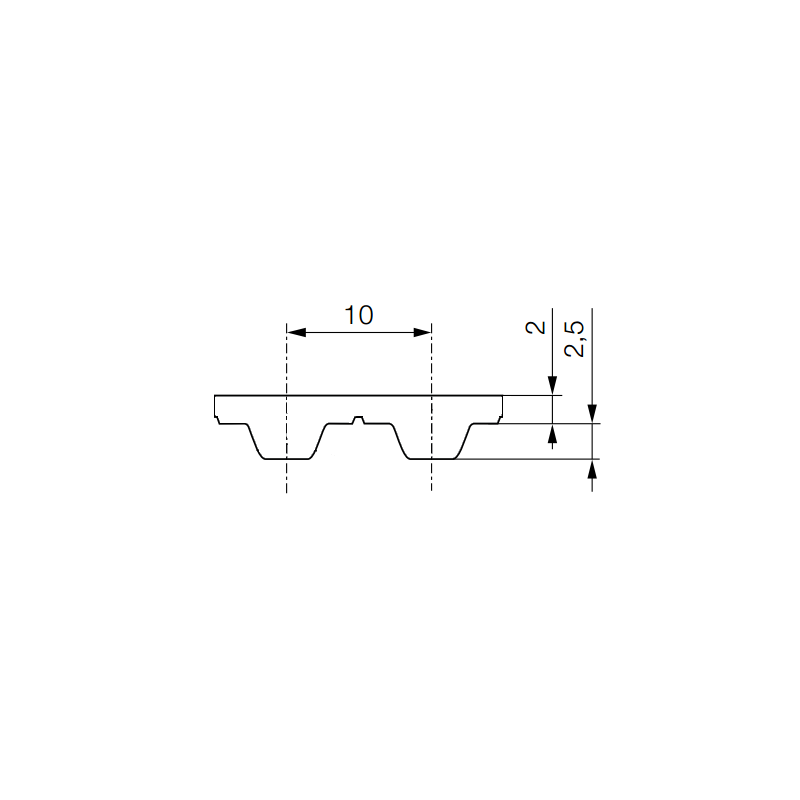 Pas zębaty 16-T10-880 z88