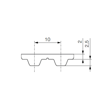 Pas zębaty 25-T10-1100 z110
