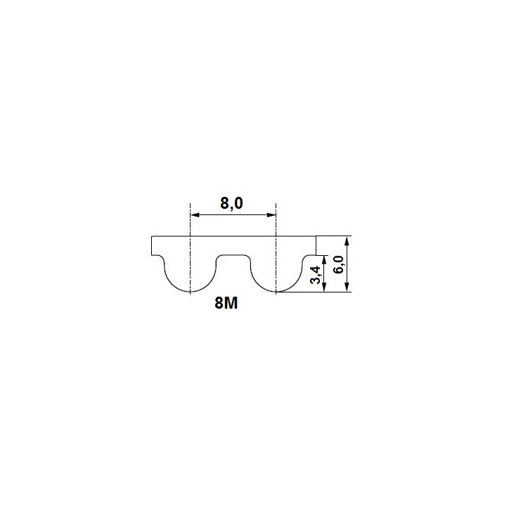 Pas zębaty 384-8M-85 z48