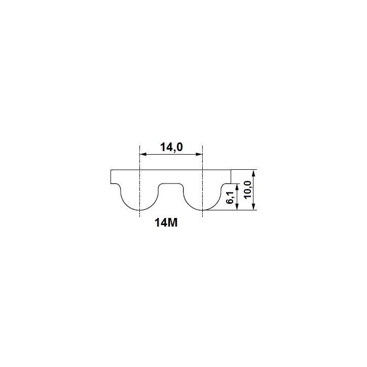 Pas zębaty 2310-14M-55 z165