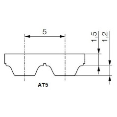 Pas zębaty 10-AT5-1050 z210