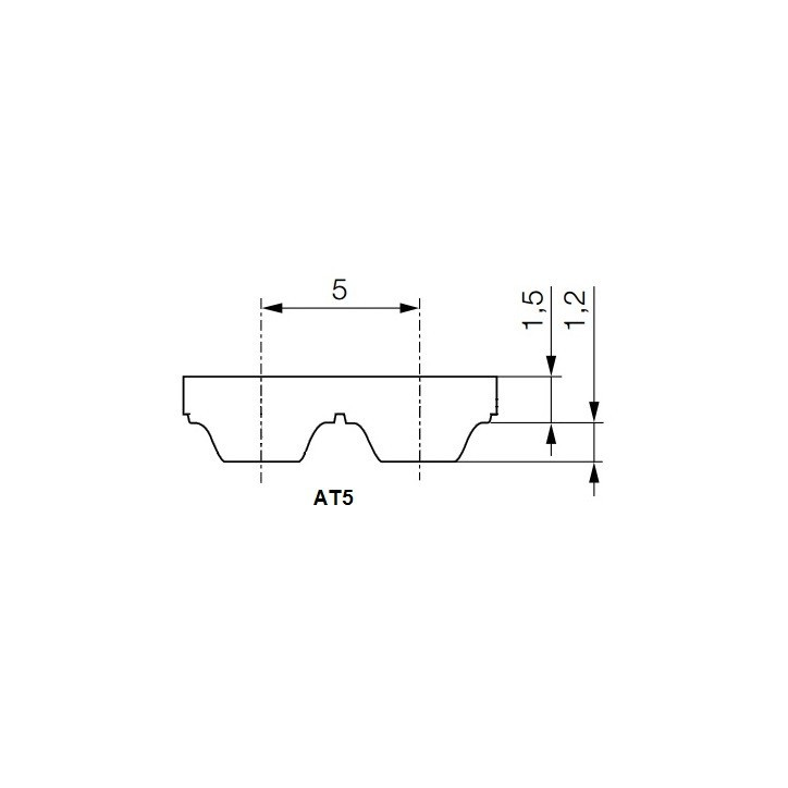 Pas zębaty 16-AT5-1500 z300
